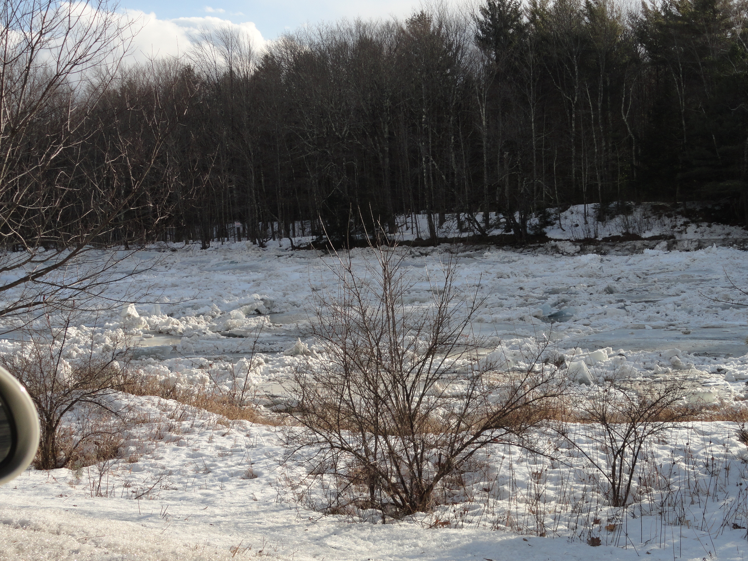 Winter Carr River Ice